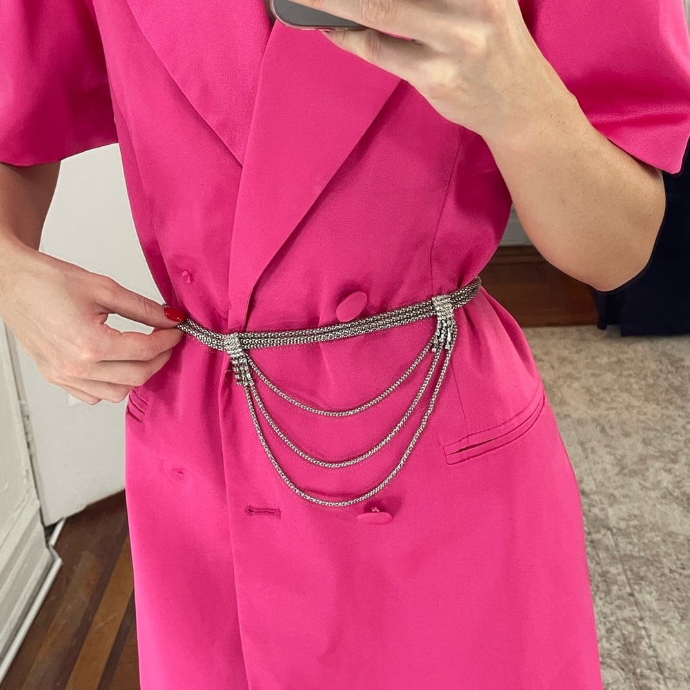 COPY - nakd silver chain belt.